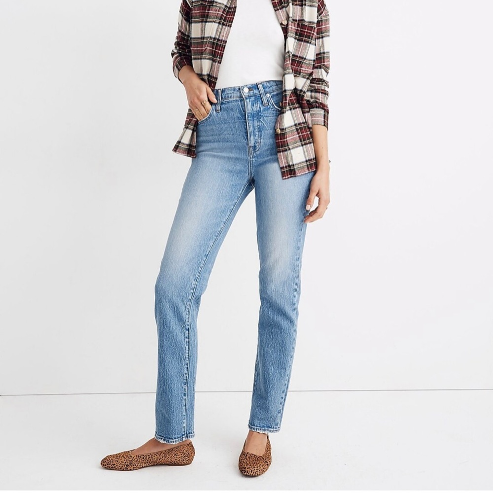 Madewell classic straight full length jeans
